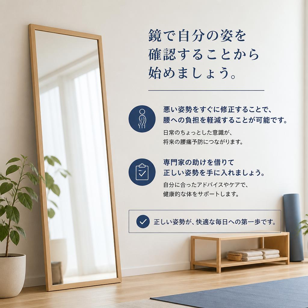 自分の姿勢を見直そう